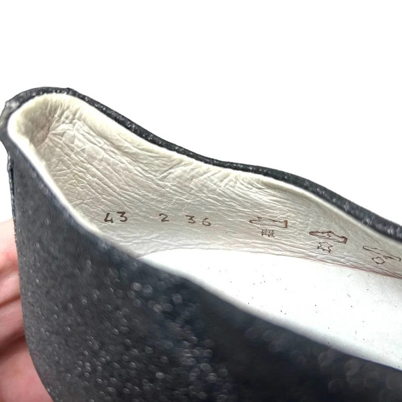 Frau Slip-on Trainer Sneakers Platform Glitter Sparkle Black Size 36 US 5 - Picture 7 of 8